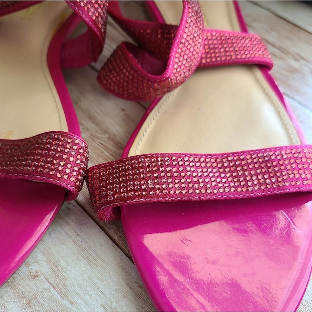 NWOT |  ENZO ANGIOLINI | PINK SATIN SANDALS - Picture 8 of 11